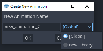 Add a new animation with library option